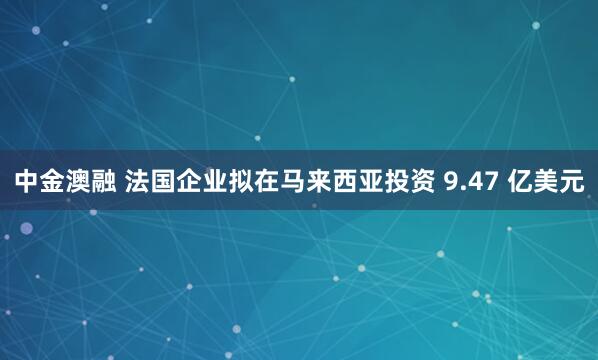 中金澳融 法国企业拟在马来西亚投资 9.47 亿美元
